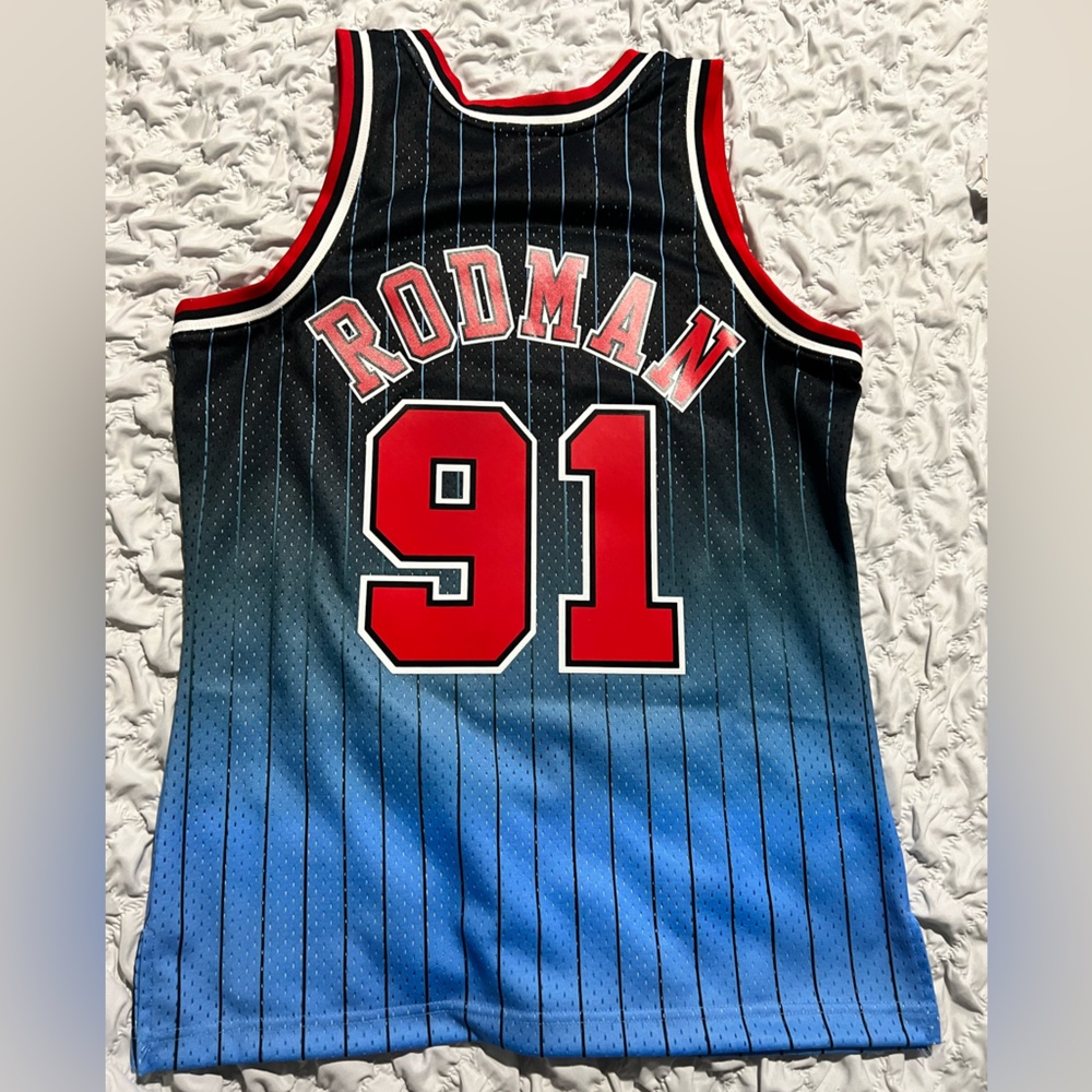 Authentic ombré Rodman jersey #91